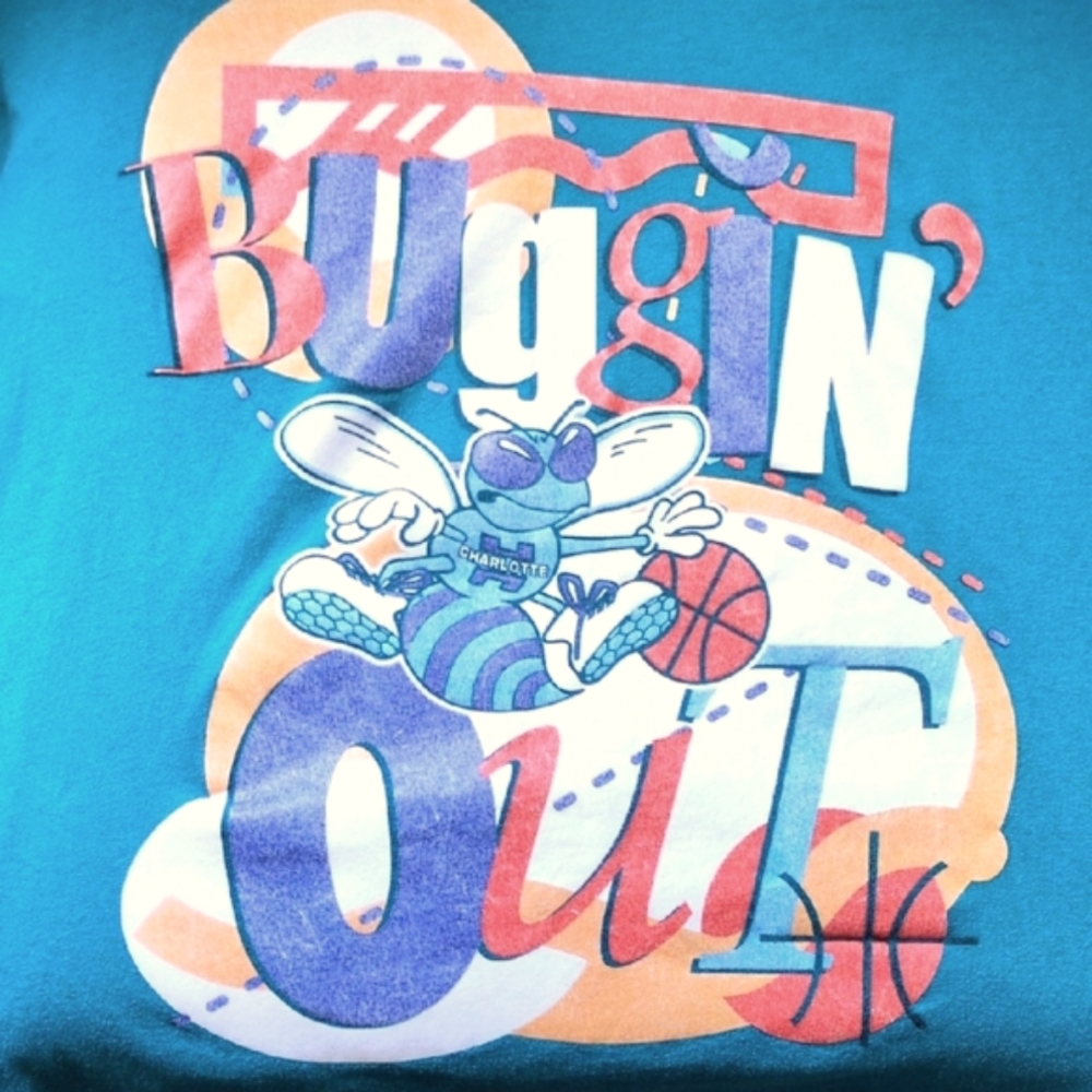 vtg 90s CLT Hornets tee